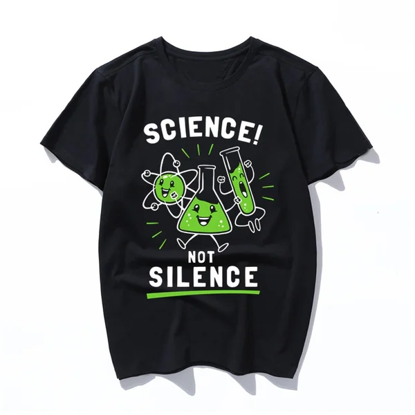 

Наука не тишина стильная женская футболка на весну и лето для мужчин, короткий рукав, о-образный вырез, женские топы, Повседневная тонкая жен...