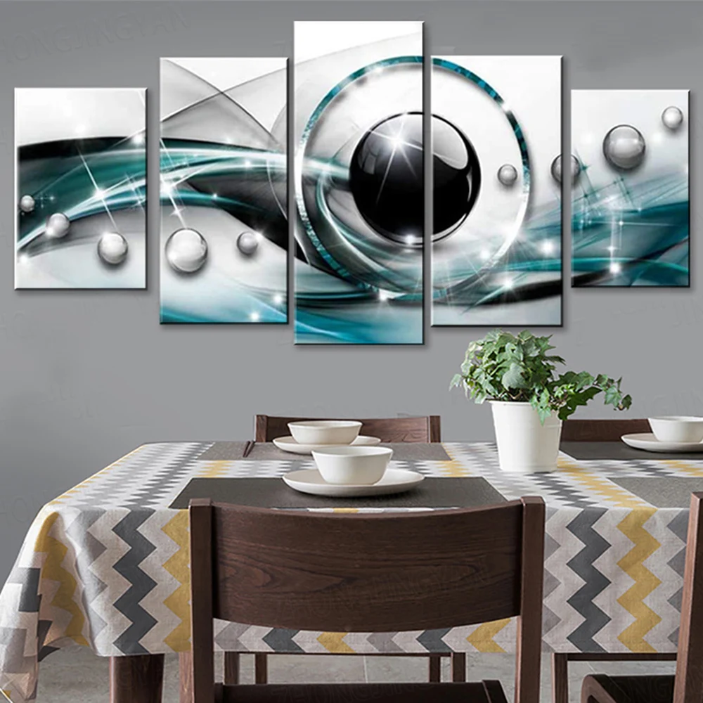 

5 Panel Diy Diamond Painting Set Abstract Art Cross Stitch Kits 5D Diamond Embroidery Modern Decor MosaicZP-4618