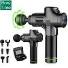 Массажный пистолет с 6 насадками, спортивный терапевтический массажер для мышц, расслабление тела, снятие боли, с ЖК-дисплеем