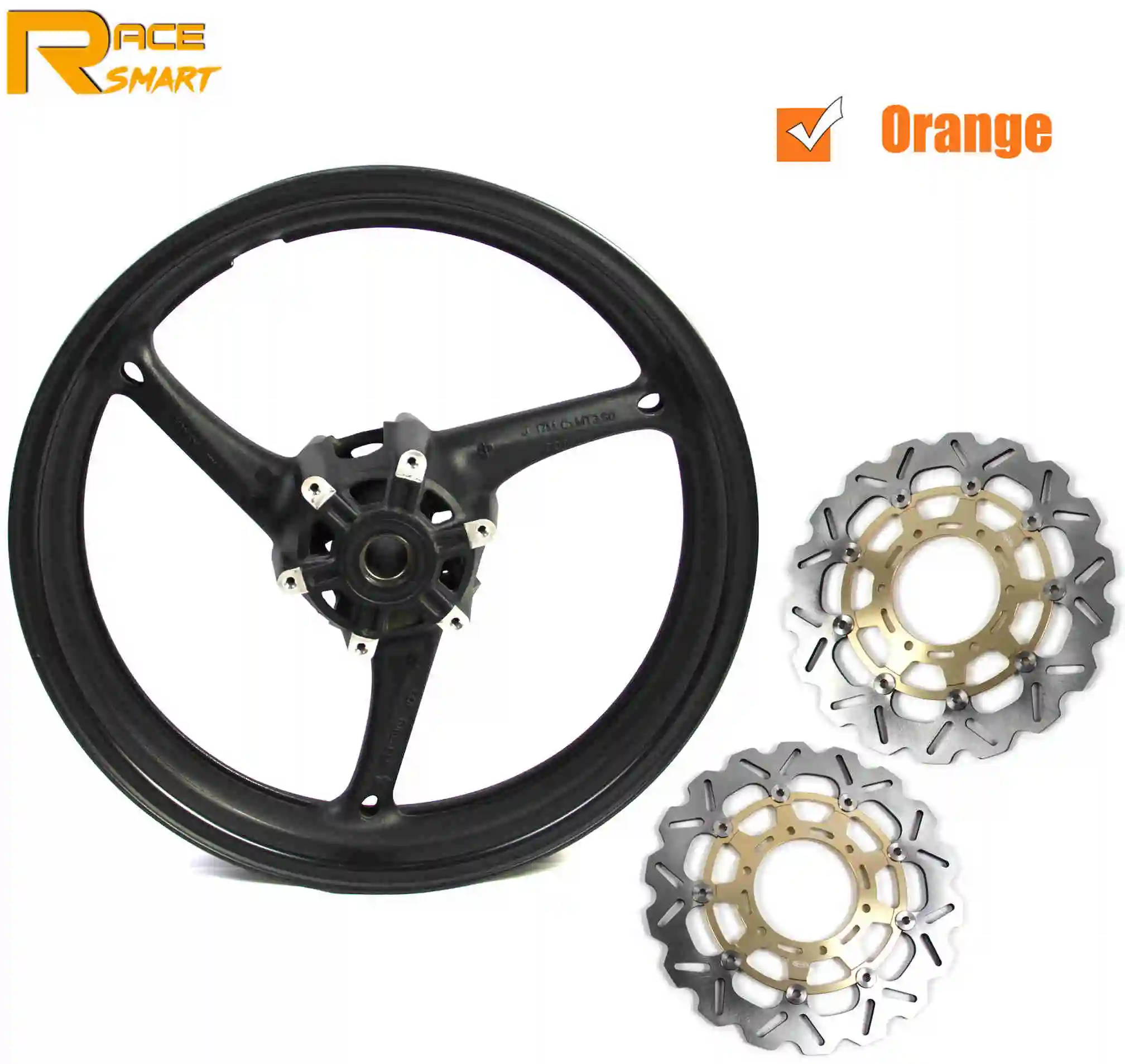 Orange wheel rim Мотоцикл 22 мм обод колеса Передний тормозной диск для SUZUKI GSXR1000 2008-2010 мотоциклы колеса диски GSXR 1000 2008 2009 2010 - Цвет: Orange wheel rim
