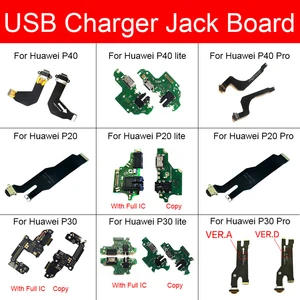 Разъем для зарядки через USB, разъем для платы для Huawei P20 P30 P40 Lite PRO, модуль зарядного порта, замена платы USB-разъема