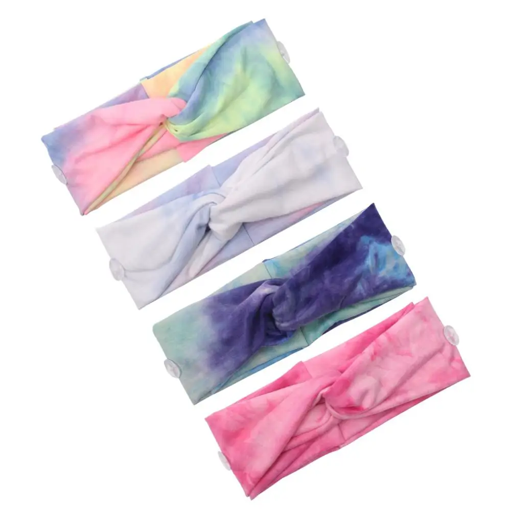 

New Tie-dye Cotton Headbands for Women Girls Cross Knot Elastic Hairbands Sport Yoga Turban Headwrap Girls Hair Accessories