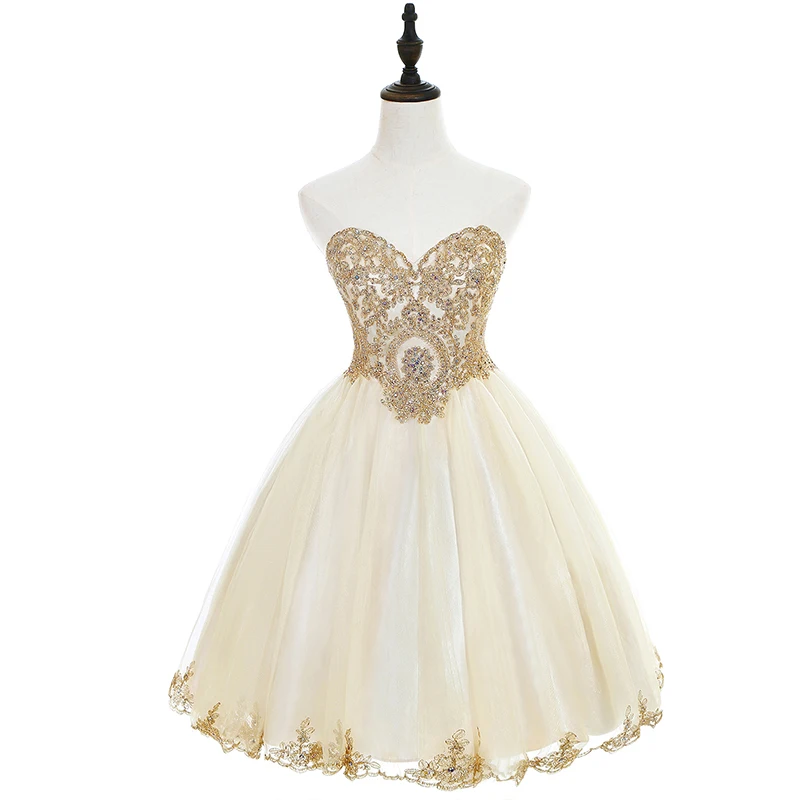 Новое поступление короткие платья для выпускного вечера Отделка: аппликация