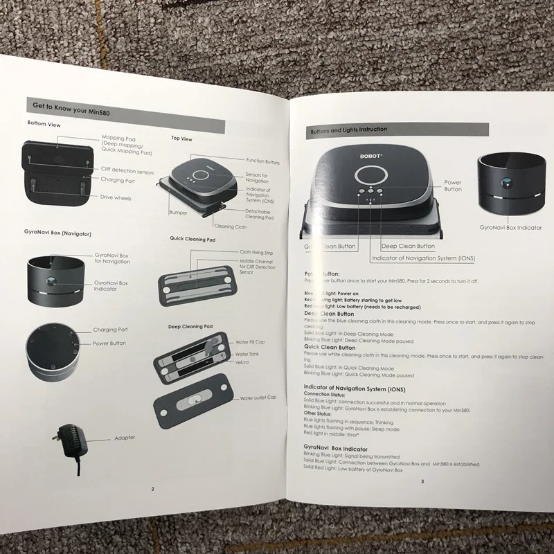 Xiaomi Bobot MIN580 Min590 intelligent mopping robot Imitation of human kneeling on the floor mopping smart mop