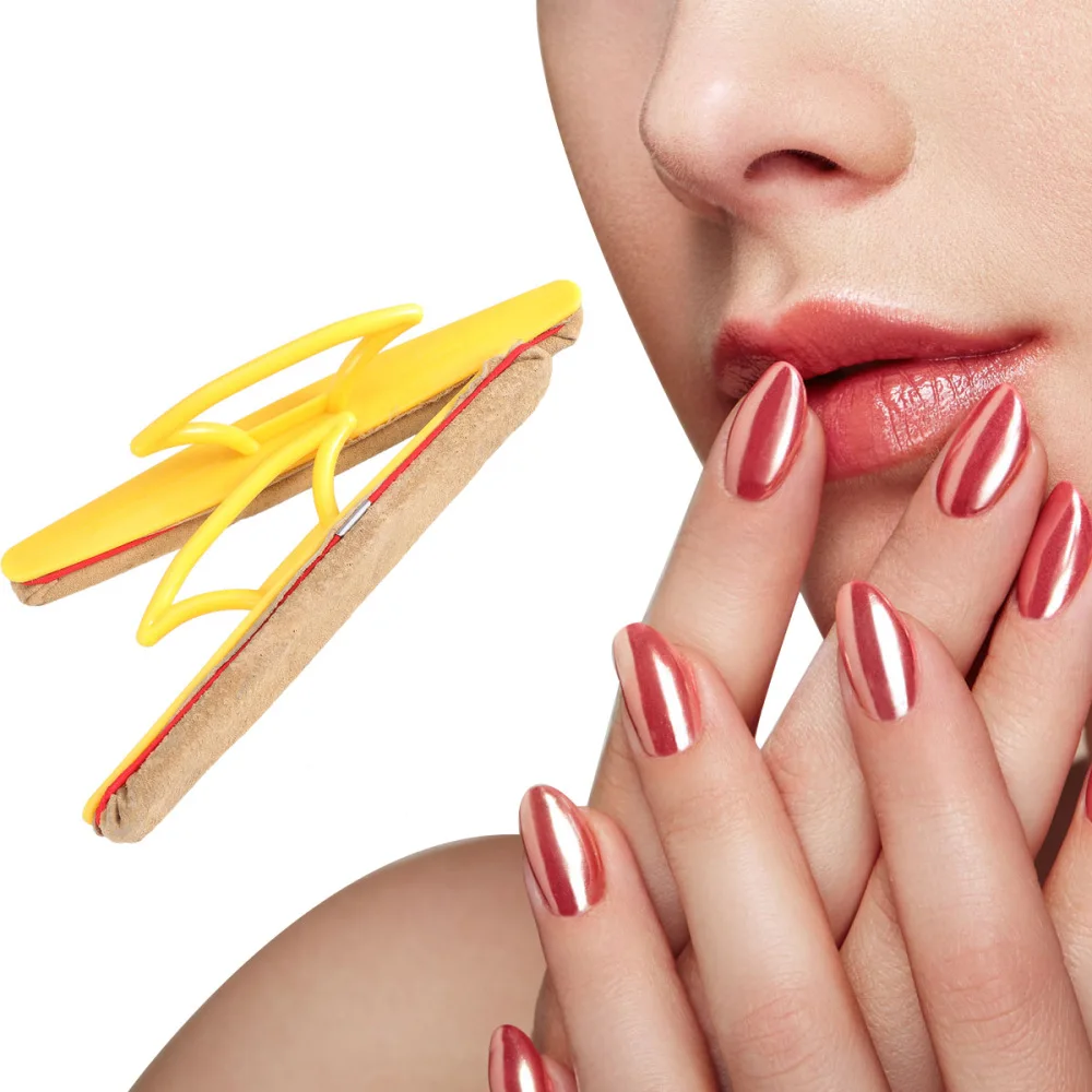 

2pcs Nail Art Brush Professional Polishing Brush Waxing Brush Nail Art Manicure Tool for Finger Care and Salon Usage (Yellow)