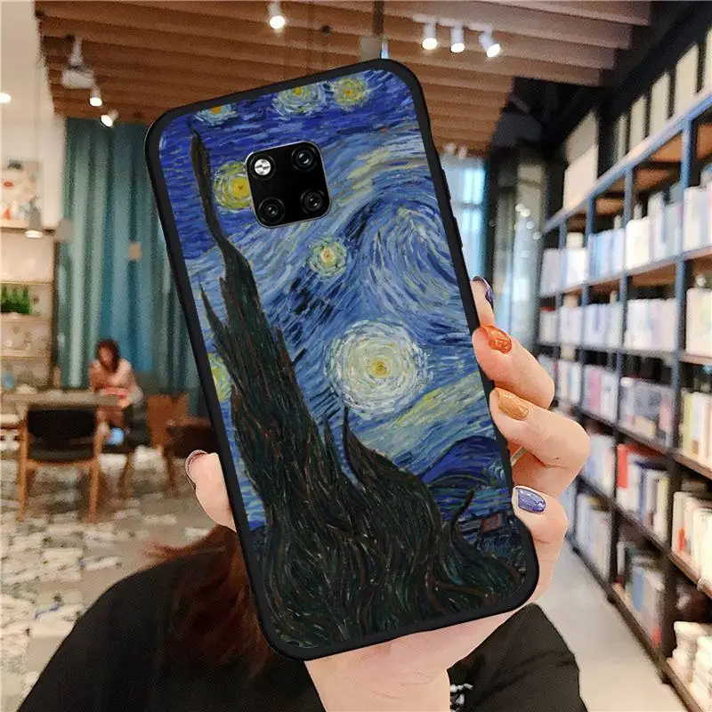 

oil van gogh Starry sky painting Phone Case For Huawei Mate 9 10 20 Pro lite 20x nova 3e P10 plus P20 Pro Honor10 lite