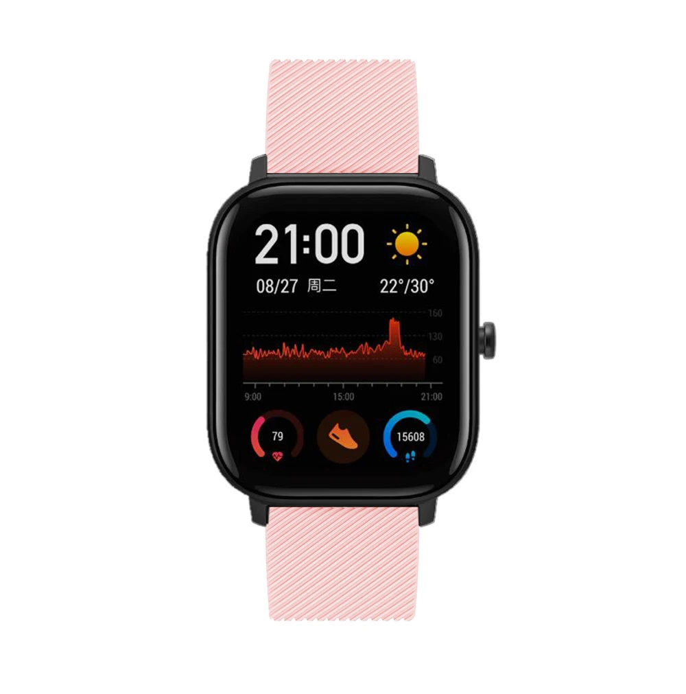 Для Xiaomi Huami Amazfit GTS силиконовый ремешок Замена для Samsung Galaxy watch 42 мм gear sport/s2 Смарт