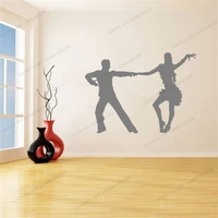 latin dacers dancing silhouette fashion style decorative wall poster vinyl mural wall sticker home livingroom cx1258