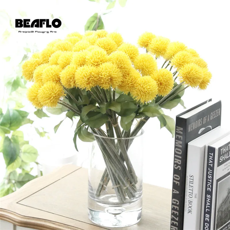 1 Bouquet 6 heads Artificial Flowers Fake Silk flores Balls Wedding Flower DIY Home Garden Decoration fake plants Accessories | Дом и сад