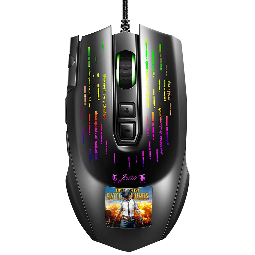 Игровая мышь с сенсорным экраном, 6400DPI, RGB подсветка, геймерская мышь, RGB подсветка, компьютерная мышь, проводная мышь для ПК, ноутбука