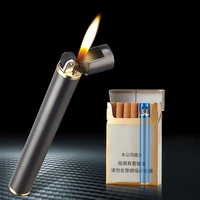 mini cigarette lighter grinding wheel flint free fire butane gas lighter portable can be placed cigarette box smoke accessories