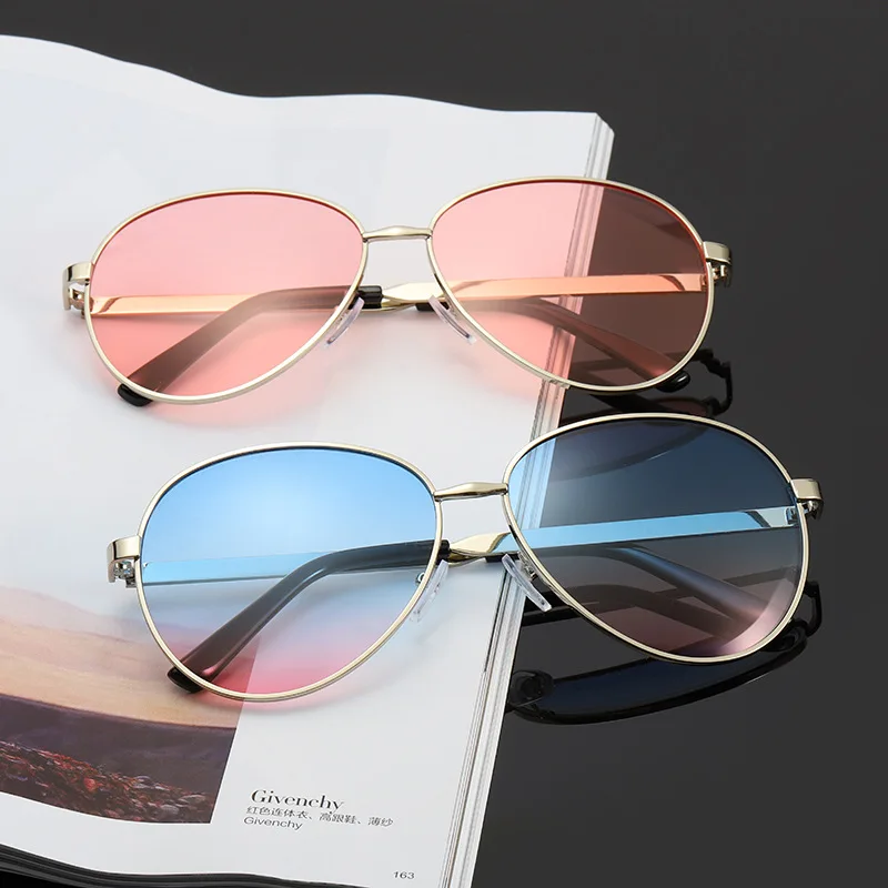 Солнцезащитные очки авиаторы женские брендовые дизайнерские трендовые большого