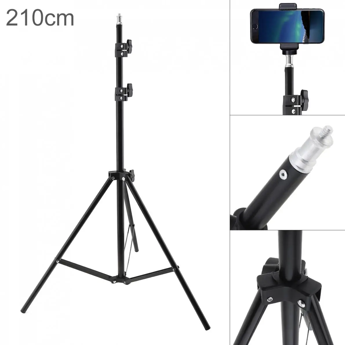 210cm Selfie Ring Fill Light Tripod Photography Light Stands Fit for Live / Photo / Studio / Video / Lighting Studio Kits