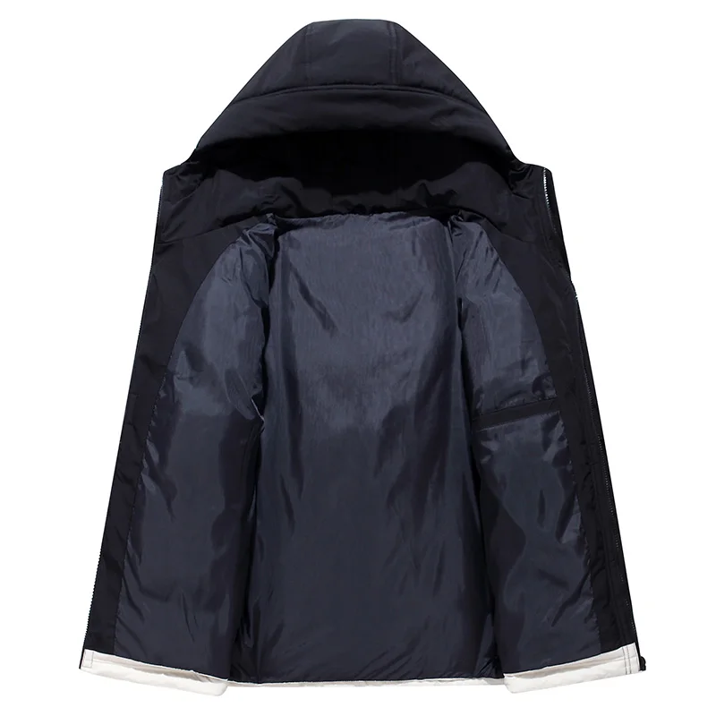 New Casual Hooded Cotton-Padded Jackets 2022 Autumn Winter Mens Parkas Thick Warm Wadded Coats Outwear Tops Clothing For Youth