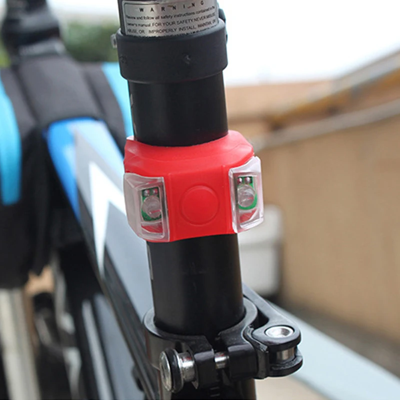Велосипедная силиконовая лампа задний свет ночная безопасность Предупреждение