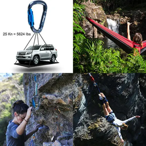 3 упаковки 25KN сверхмощные карибейзеры автоматическая блокировка скалолазание