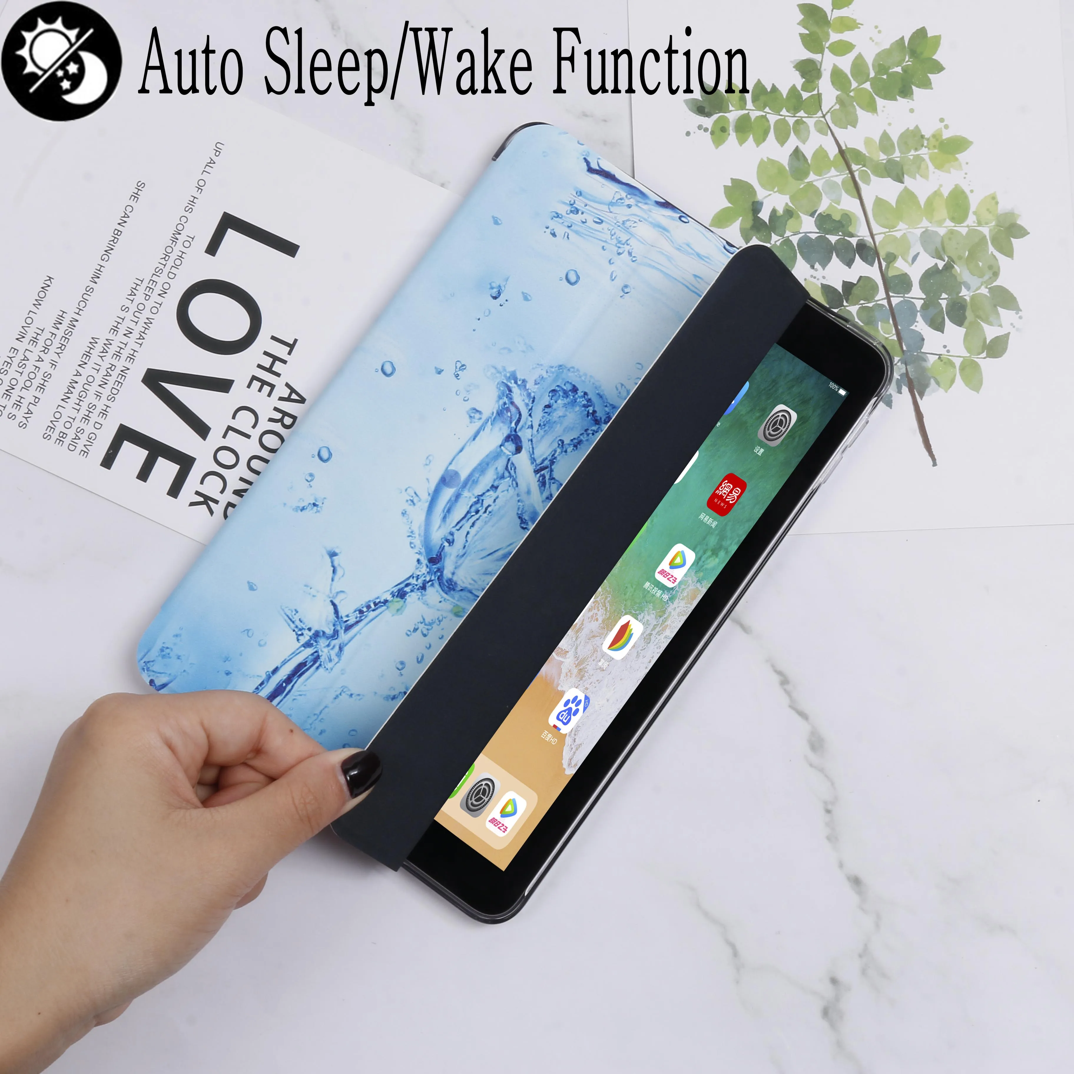 Чехол подставка для Huawei MediaPad T3 10 9 6 дюйма кожаный с рисунком AGS L09/L03/W09 Honor Play Pad 2