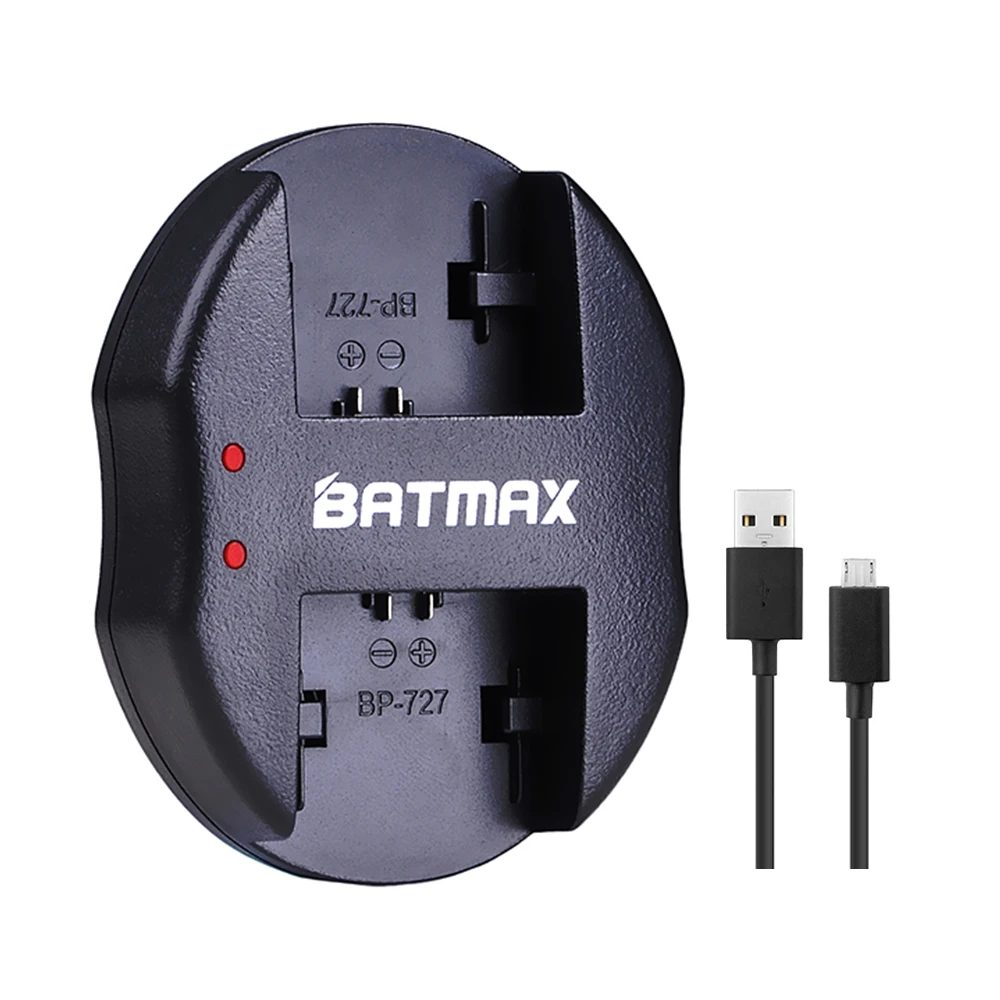 2 шт. аккумулятор BP 727 BP727 + USB двойное зарядное устройство для Canon фотокамера VIXIA HF R30