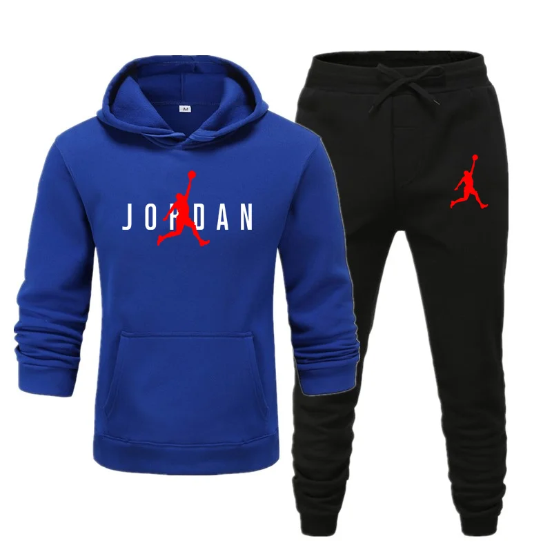

New men Hoodie set Jordan 23 tracksuit Sweatshirt set Fleece Hoodie + sweatpants jogging Homme pullover sweatsuit for men