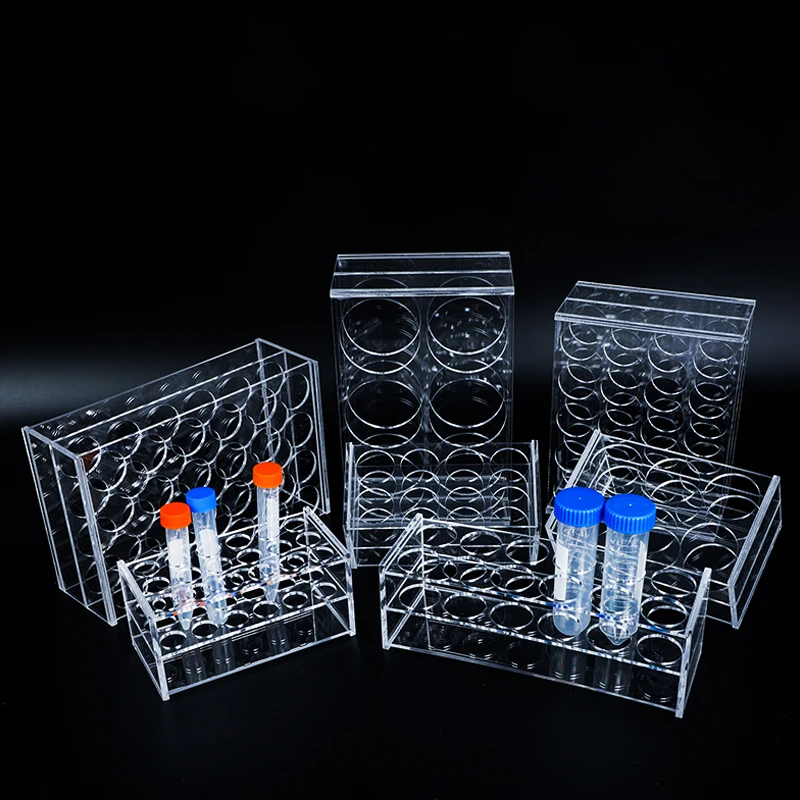 

1pcs Clear Organic glass 0.2ml to 15ml Centrifuge Tube Rack PMMA Tubing Holder For School Lab