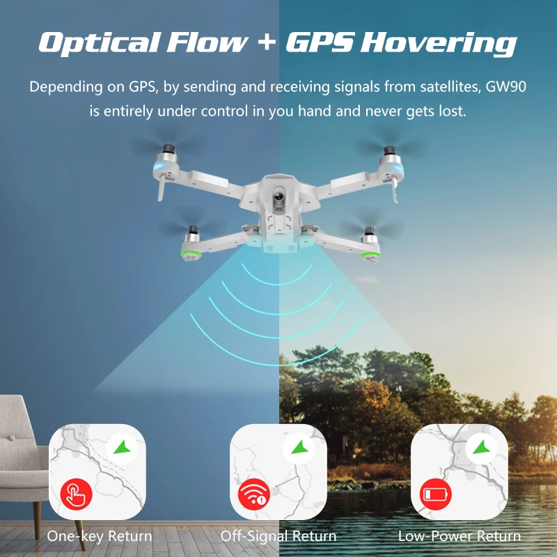 GPS Quadrocopter Drone 4K Profissional Follow Me 5G Wifi FPV Long Time Fly Drones with Camera HD RC Dron VS F24 SG906 F11 PRO | Игрушки и