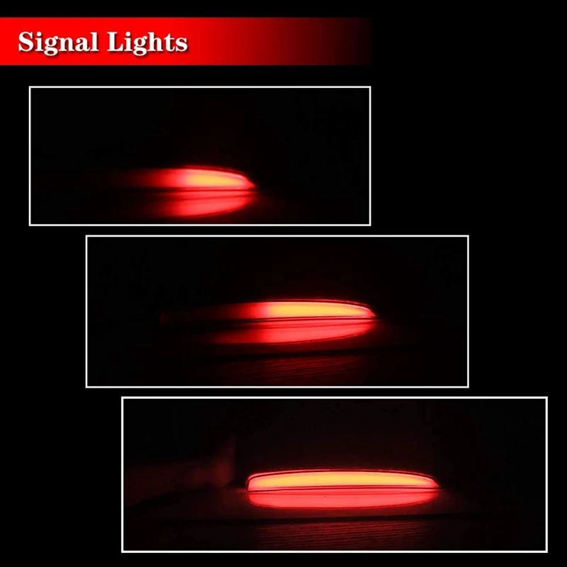 

Car LED Rear Bumper Fog Lamp Brake Light Dynamic Turn Signal Reflector for Honda Civic Type R 2016-2018