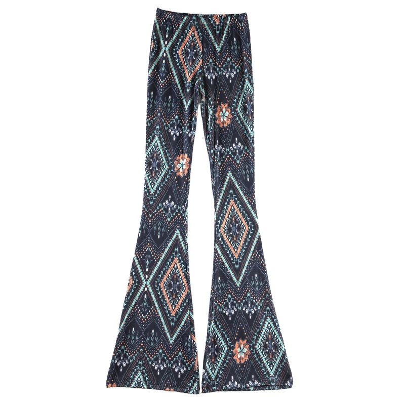 

2020 summer new product single-waist flared pants slim elastic high-waisted cotton stretch new casual pants thin women's pants