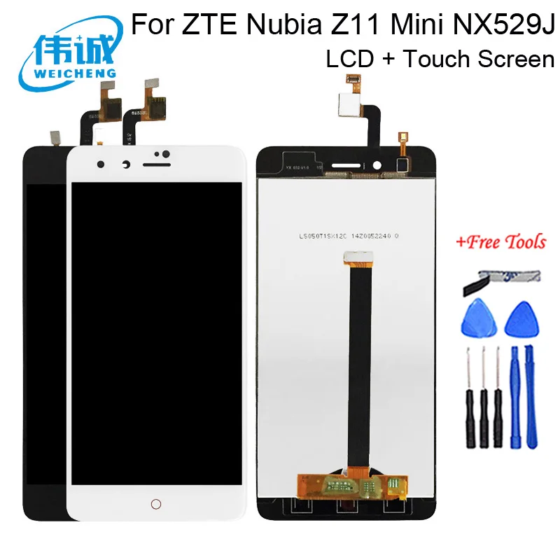 WEICHENG Высокое качество Черный 5 дюймов для ZTE Nubia Z11 Mini NX529J ЖК дисплей с кодирующий