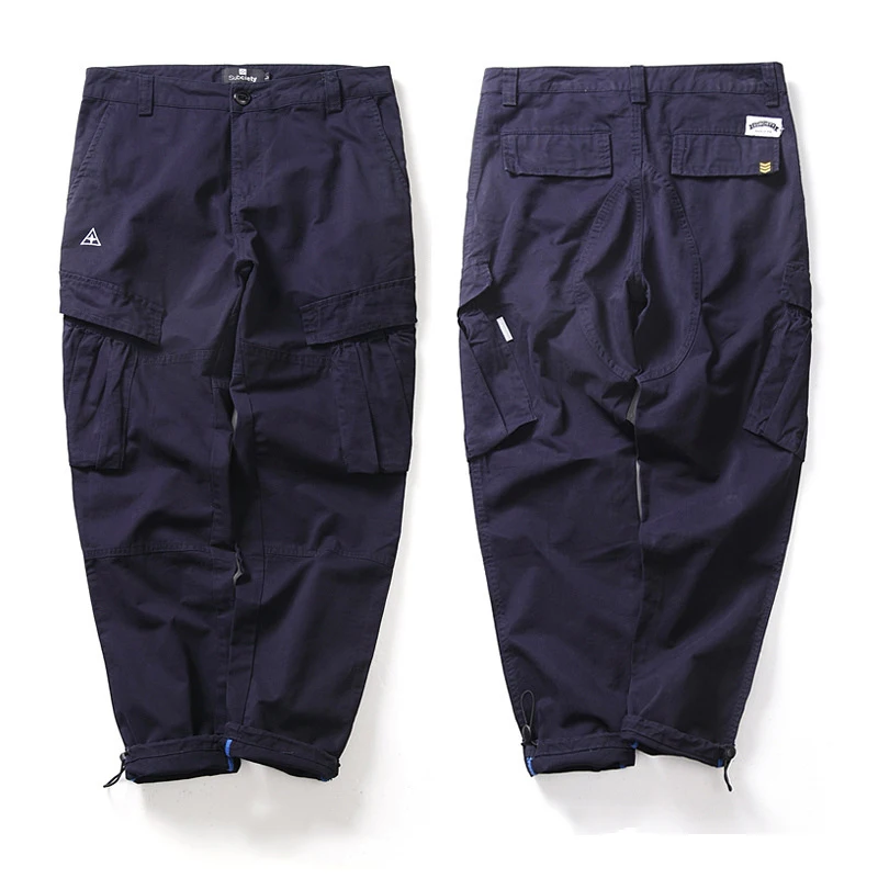 Мужские брюки-карго из Твила повседневные свободные уличные брюки с несколькими