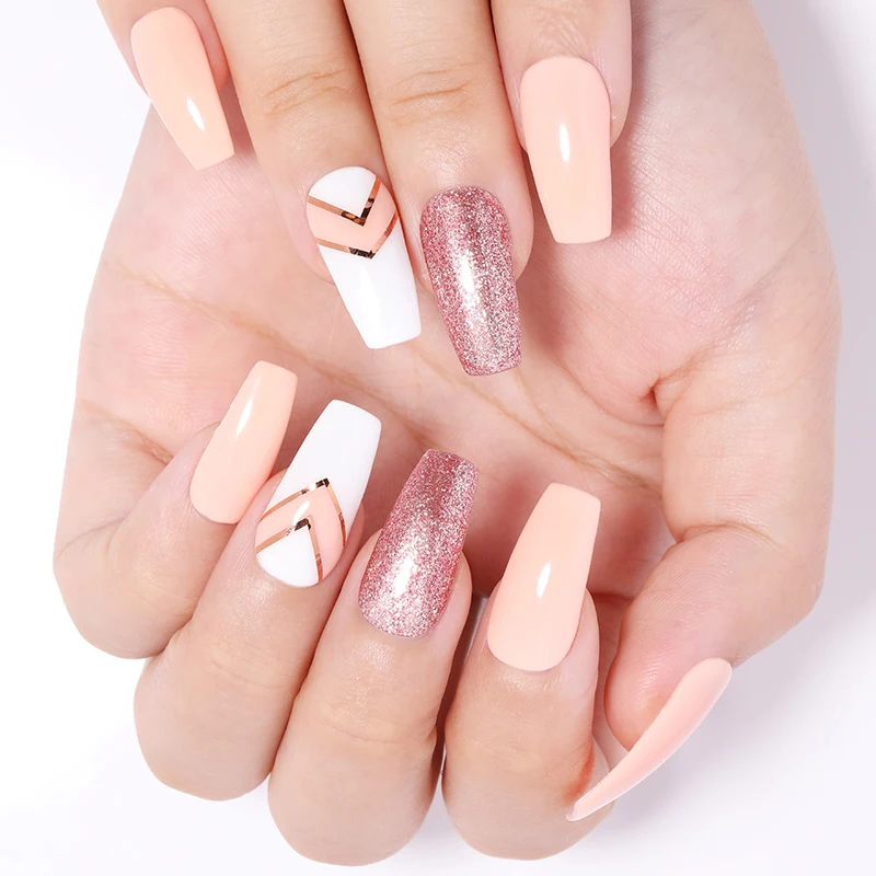 Лак для ногтей BORN PRETTY розовый искусственный 6 мл блестящий удаляемый
