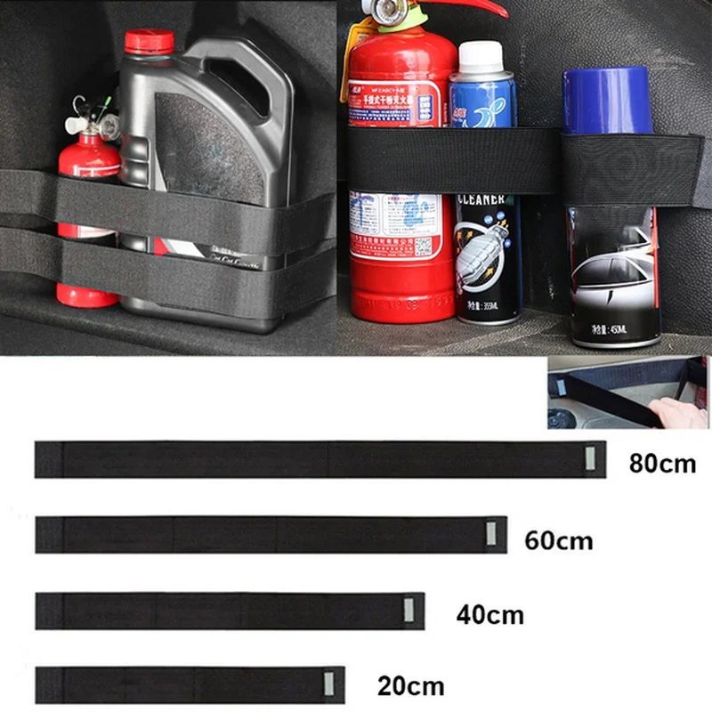 

Car Trunk Organizer Elastic Fixing Belt Storage Tapes Fixed Strap Extinguisher Auto Interior Accessories Universal Binding Belts