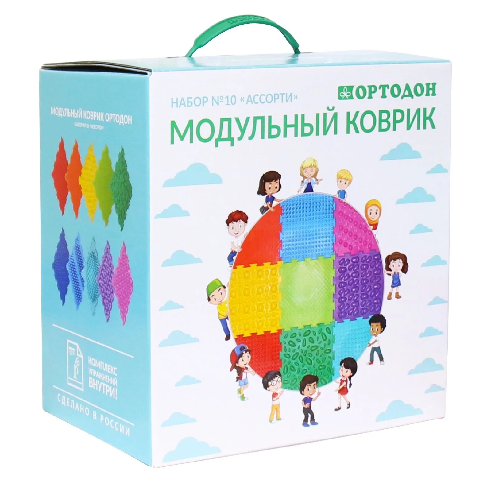 Детский ортопедический коврик ОРТОДОН &quotАссорти&quot (10 пазлов) 1+|Коврики