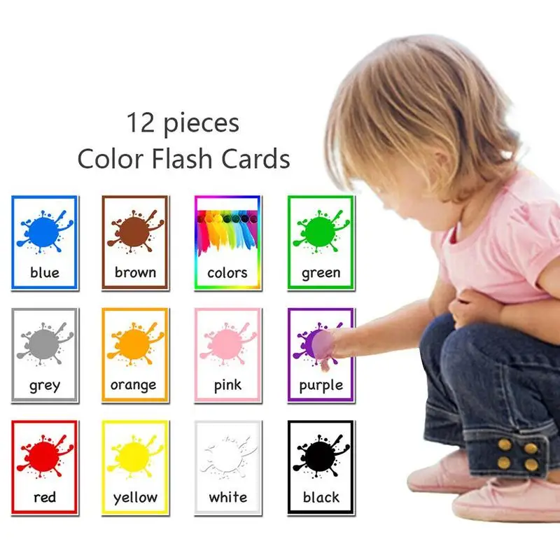 

Montessori Kids English Learning Word Cards Eraly Educational Toys For Children Color Flash Cards Memory Games Learning Toys