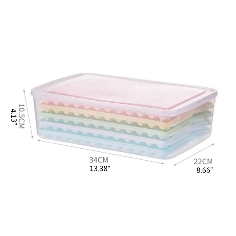 

5 Pack 96 Grids Ice Cube Trays, Reusable PP Ice Diamond Cube Molds Maker