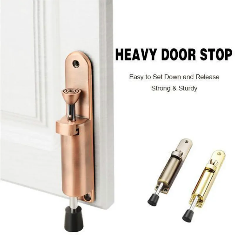 

Mintiml™ Kickdown Door Stops Foot-operated Lever Adjustable Kickdown Bronze Door Holder Door Stop Hardware Door Buffer Fittings