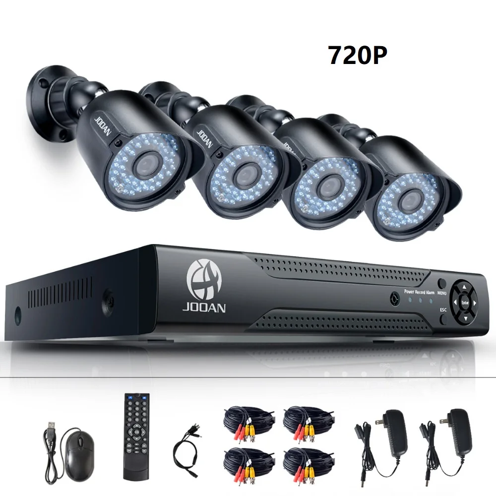 720P Camera Система видеонаблюдения, 4 шт., 1280TVL, уличная, водонепроницаемая, камера безопасности, набор, 8CH DVR, день и ночь, аналог, IP камера безопасности, DVR комплект - Цвет: 720P Camera
