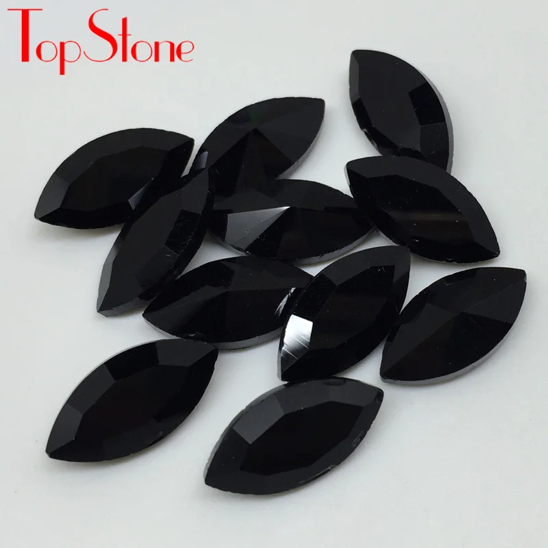 TopStone Navette Стразы 5x10 6x12 7x15 9x18 17x32 мм все цвета острые стеклянные хрустальные камни