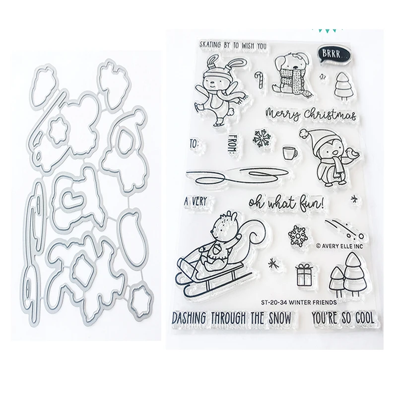

Christmas Sled Metal Cutting Dies Hot foill for Scrapbooking Stamp Photo Album Decorative Embossing Cut Die DIY Paper Cards