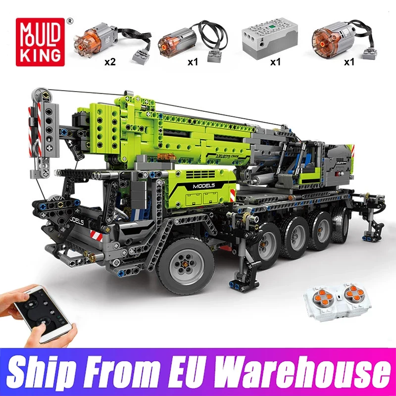 MOULD KING 17035 RC APP Control высокотехнологичный автомобиль мобильный кран MK II модель