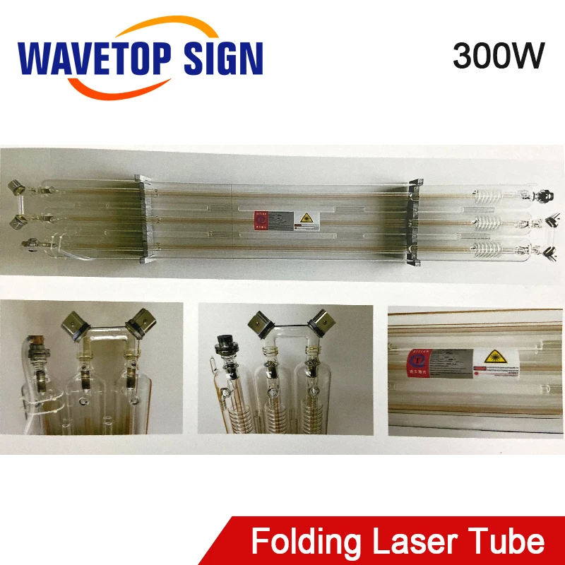 Wavtopsign-tubo láser CO2, 300W, 400w, 600w, 2 núcleos, 3 núcleos de longitud, 1650mm de diámetro, 120mm, uso para máquina de grabado y corte láser Co2