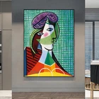 Пабло Пикассо голова женщины холст постер картины настенные художественные плакаты и принты настенные украшения для гостиной