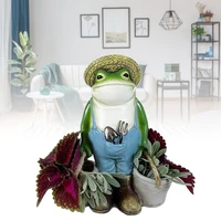 frogs garden statue decoration holding baskets of flowers resin statues outdoor accessory for yard home garden k9store