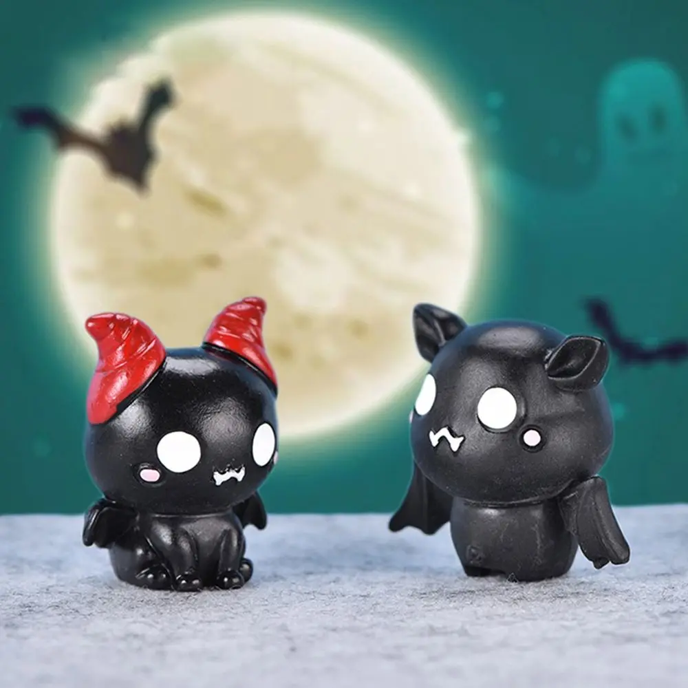 Minidecoraci&oacute;n de Halloween, murci&eacute;lago en miniatura, calabaza, fantasma, Ara&ntilde;a, decoraci&oacute;n de resina, adornos, accesorios para casa de mu&ntilde;ecas-3