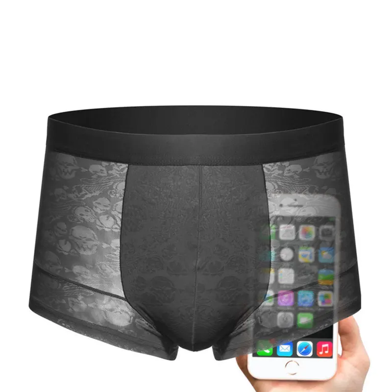 See-through Male Underwear Ice Silk Mesh Underpants Sexy Floral Boxershorts Summer Shorts Men's Boxer Men Panties 2020 New | Мужская