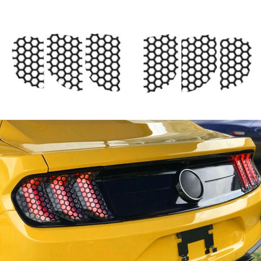6 шт. задний фонарь для автомобиля лампа в форме сот наклейка глянцевая виниловая