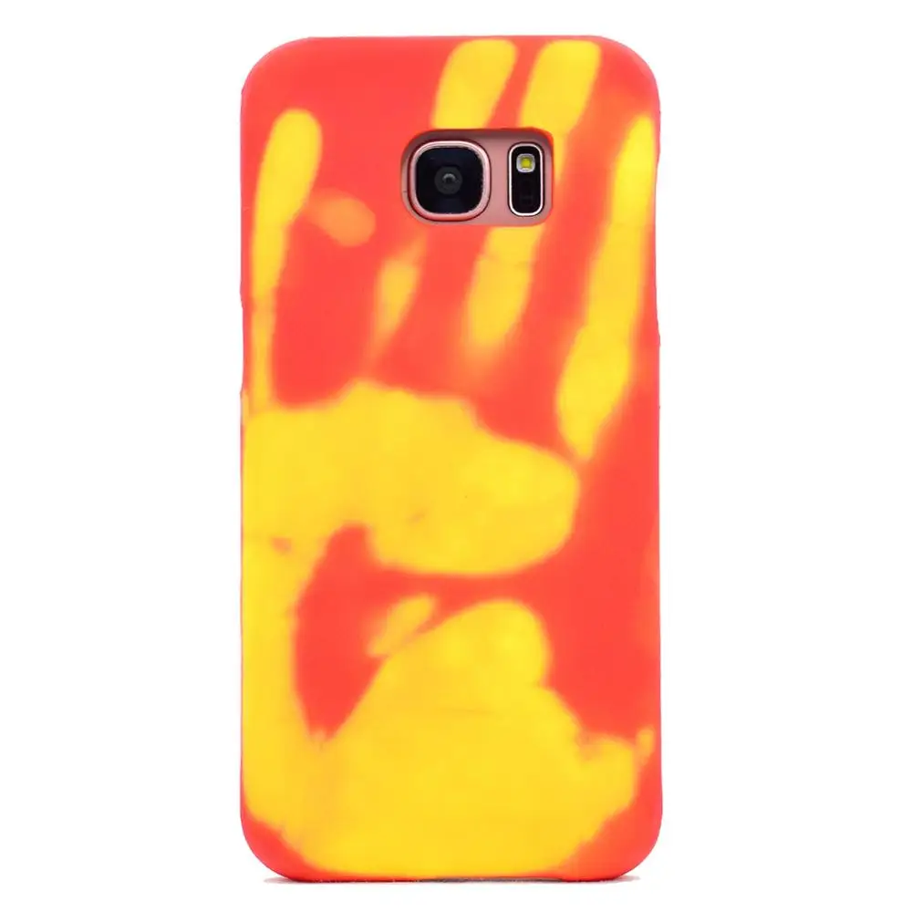 only case Сменный цветной чехол для телефона samsung S7 Edge S8 Plus S9 Plus S10 plus S10 lite Note 9 Note10 PRO Shell датчик температуры - Цвет: only case