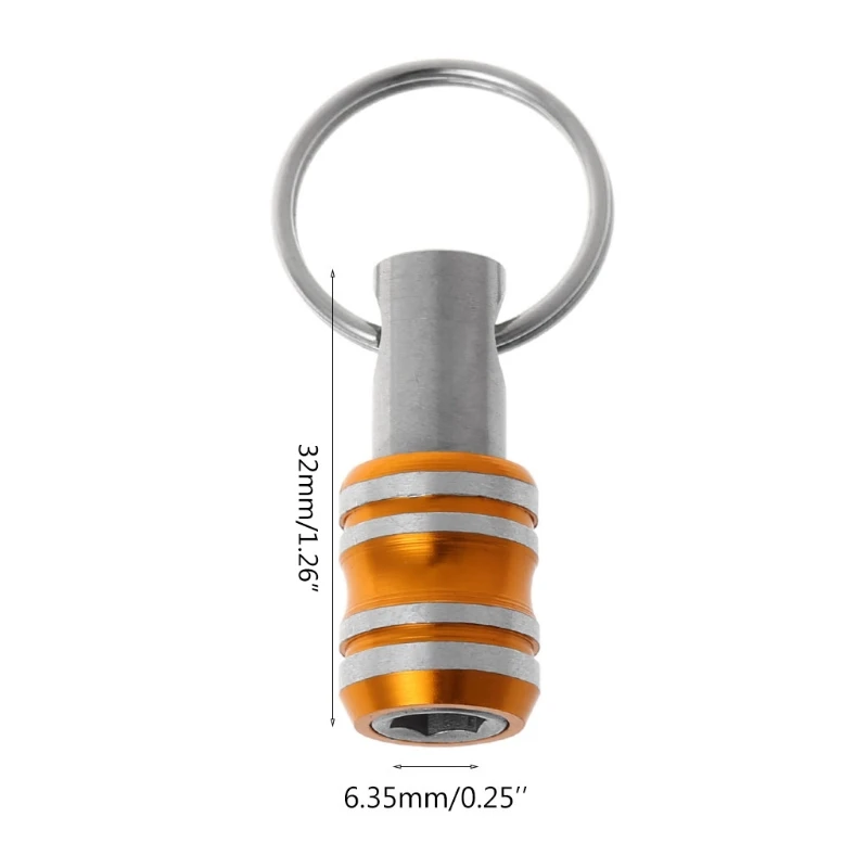 

5Pcs 1/4inch Hex Shank Screwdriver Bits Holder Extension Bar Drill Screw Adapter Quick Release Keychain