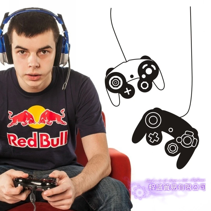 Игра наклейка на ручку Видео игровой контроллер Стикеры играть плакаты тематики