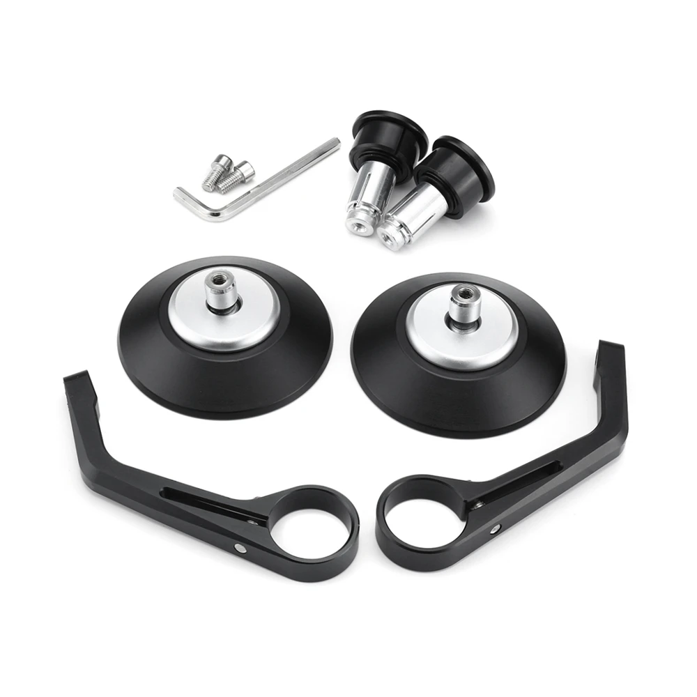 Мотоциклетное зеркало заднего вида черное 7/8 дюйма круглое CNC Cafe racer детали для