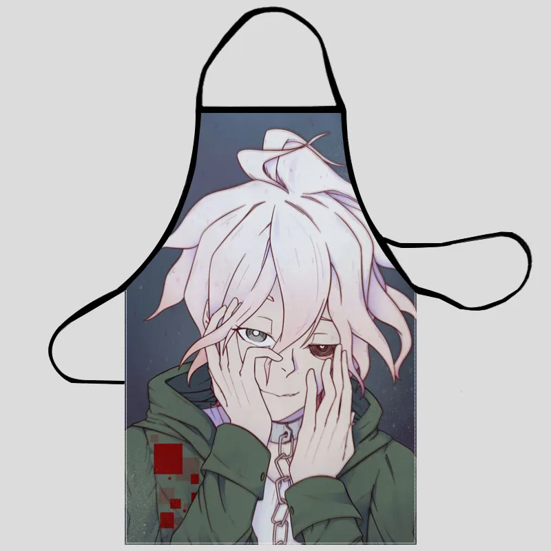 

Komaeda Nagito Pattern Oxford Fabric Apron For Men Women Bibs Home Cooking Baking Cleaning Aprons Kitchen Accessory